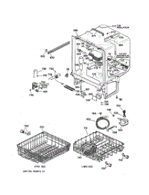 02 - Body Parts parts for Ge Dishwasher GSD1180X70WW from AppliancePartsPros.com