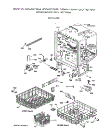 02 - Body Parts parts for Ge Dishwasher GSD4030Y70WW from AppliancePartsPros.com