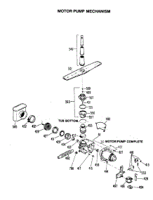03 - Motor-Pump Mechanism parts for Ge Dishwasher GSM507P-45WA from AppliancePartsPros.com