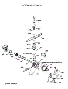 03 - Motor-Pump Mechanism parts for Ge Dishwasher GSD750T-64WB from AppliancePartsPros.com