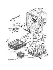 02 - Body Parts parts for Ge Dishwasher GSD1420X66BB from AppliancePartsPros.com