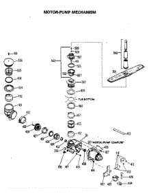 Motor-Pump Assembly parts for Ge Dishwasher GSC470M-01 from AppliancePartsPros.com