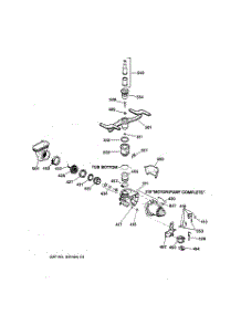 03 - Motor Pump Mechanism parts for Ge Dishwasher GSD1410X66AA from AppliancePartsPros.com