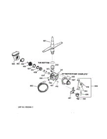 03 - Motor-Pump Mechanism parts for Ge Dishwasher GSD2200Z00WH from AppliancePartsPros.com