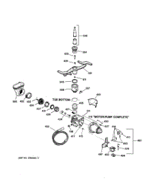 03 - Motor-Pump Mechanism parts for Ge Dishwasher GSD1380X72WW from AppliancePartsPros.com