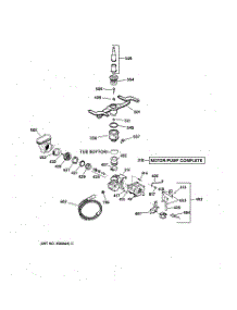 03 - Motor-Pump Mechanism parts for Ge Dishwasher GSD4030Y74WW from AppliancePartsPros.com