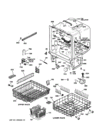02 - Body Parts parts for Ge Dishwasher GSD4410X73AA from AppliancePartsPros.com