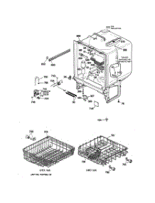 02 - Body Parts parts for Ge Dishwasher GSD900XX01BA from AppliancePartsPros.com