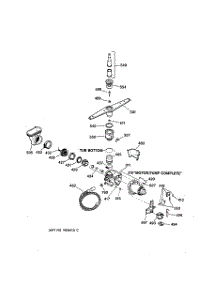 03 - Motor-Pump Mechanism parts for Ge Dishwasher GSD900XX01BA from AppliancePartsPros.com