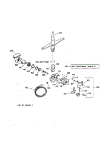 03 - Motor-Pump Mechanism parts for Ge Dishwasher GSD3410Z00AA from AppliancePartsPros.com