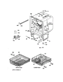 02 - Body Parts parts for Ge Dishwasher GSD725X-73WW from AppliancePartsPros.com