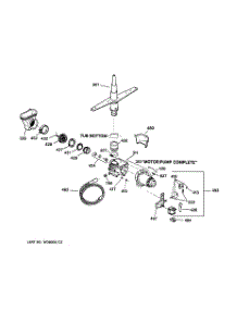 03 - Motor-Pump Mechanism parts for Ge Dishwasher GSD720X-72BA from AppliancePartsPros.com