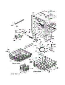 02 - Body Parts parts for Ge Dishwasher GSD4130Y04WW from AppliancePartsPros.com