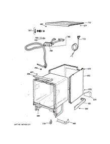 04 - Cabinet parts for Ge Dishwasher GSC720Y04AD from AppliancePartsPros.com
