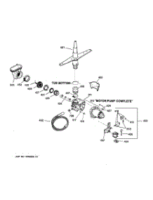 03 - Motor-Pump Mechanism parts for Ge Dishwasher GSD3610Z01AA from AppliancePartsPros.com