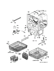 02 - Body Parts parts for Ge Dishwasher GSD4330Y73WW from AppliancePartsPros.com