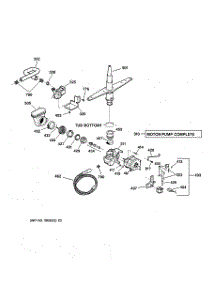 03 - Motor-Pump Mechanism parts for Ge Dishwasher GSD4330Y73WW from AppliancePartsPros.com