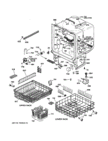 02 - Body Parts parts for Ge Dishwasher GSD4930X72WW from AppliancePartsPros.com