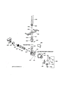 03 - Motor-Pump Mechanism parts for Ge Dishwasher GSD1180X73WW from AppliancePartsPros.com
