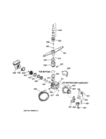 03 - Motor-Pump Mechanism parts for Ge Dishwasher GSD900XX03BA from AppliancePartsPros.com
