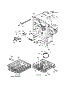 02 - Body Parts parts for Ge Dishwasher PSD330Y-72WW from AppliancePartsPros.com