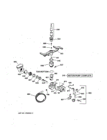 03 - Motor-Pump Mechanism parts for Ge Dishwasher GSD4110Y73AA from AppliancePartsPros.com