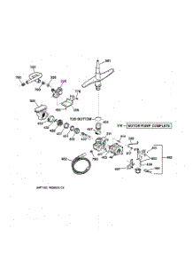 03 - Motor-Pump Mechanism parts for Ge Dishwasher GSD4325Z00BB from AppliancePartsPros.com