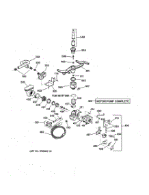03 - Motor-Pump Mechanism parts for Ge Dishwasher GSD4920X73BB from AppliancePartsPros.com