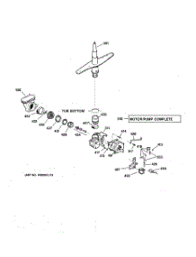 03 - Motor-Pump Mechanism parts for Ge Dishwasher GSD4020Z00BB from AppliancePartsPros.com