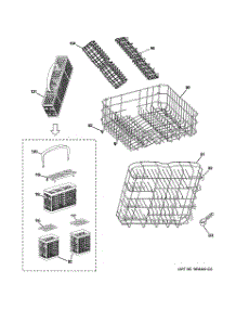 03 - Rack Assemblies parts for Ge Dishwasher GLDA690P02WW from AppliancePartsPros.com