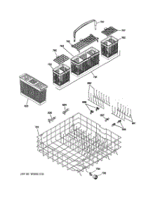04 - Lower Rack Assembly parts for Ge Dishwasher ZBD8920V00SS from AppliancePartsPros.com