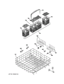04 - Lower Rack Assembly parts for Ge Dishwasher CDWT980V05SS from AppliancePartsPros.com