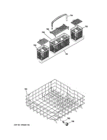 04 - Lower Rack Assembly parts for Ge Dishwasher GHDT168V00SS from AppliancePartsPros.com