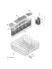 04 - Lower Rack Assembly parts for Ge Dishwasher GDWT106V00BB from AppliancePartsPros.com