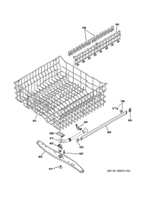 03 - Upper Rack Assembly parts for Ge Dishwasher GLD4458R10CS from AppliancePartsPros.com