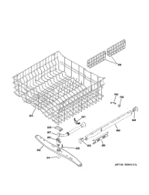 03 - Upper Rack Assembly parts for Ge Dishwasher GDWT160R30SS from AppliancePartsPros.com