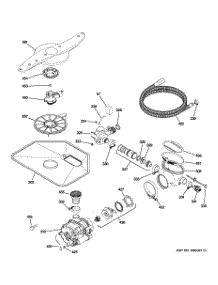 05 - Motor-Pump Mechanism parts for Ge Dishwasher GDWF160R30SS from AppliancePartsPros.com