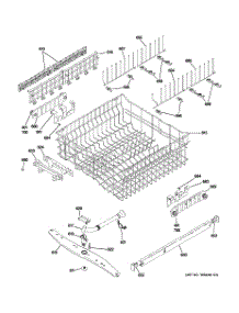 03 - Upper Rack Assembly parts for Ge Dishwasher GLD7400R30BB from AppliancePartsPros.com