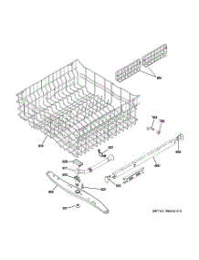 03 - Upper Rack Assembly parts for Ge Dishwasher GLD6906R30WW from AppliancePartsPros.com