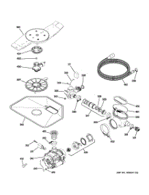 05 - Motor-Pump Mechanism parts for Ge Dishwasher PDWT500R30WW from AppliancePartsPros.com