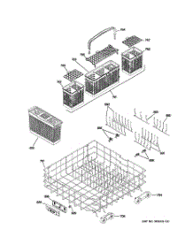 04 - Lower Rack Assembly parts for Ge Dishwasher PDWT580R30SS from AppliancePartsPros.com
