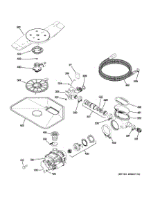 05 - Motor-Pump Mechanism parts for Ge Dishwasher PDWT300R30BB from AppliancePartsPros.com