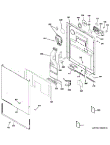 02 - Escutcheon & Door Assembly parts for Ge Dishwasher ZBD9900R00II from AppliancePartsPros.com