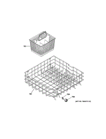 04 - Lower Rack Assembly parts for Ge Dishwasher GLD2850T10CS from AppliancePartsPros.com