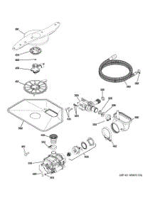 05 - Motor-Pump Mechanism parts for Ge Dishwasher GLD4908T10BB from AppliancePartsPros.com