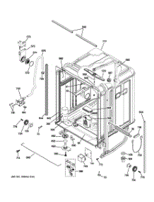 02 - Body Parts parts for Ge Dishwasher GDWT100R10BB from AppliancePartsPros.com