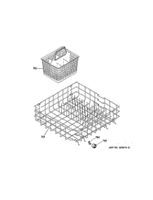 04 - Lower Rack Assembly parts for Ge Dishwasher GLD2800T05WW from AppliancePartsPros.com