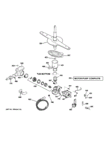 03 - Motor-Pump Mechanism parts for Ge Dishwasher GSD4000R15WW from AppliancePartsPros.com