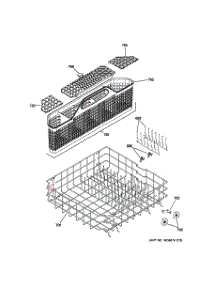 04 - Lower Rack Assembly parts for Ge Dishwasher GDWT160R05SS from AppliancePartsPros.com