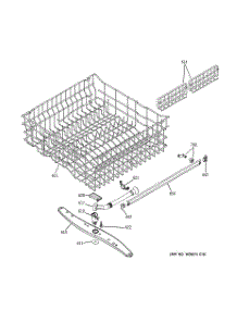 03 - Upper Rack Assembly parts for Ge Dishwasher GLD4209L25WW from AppliancePartsPros.com